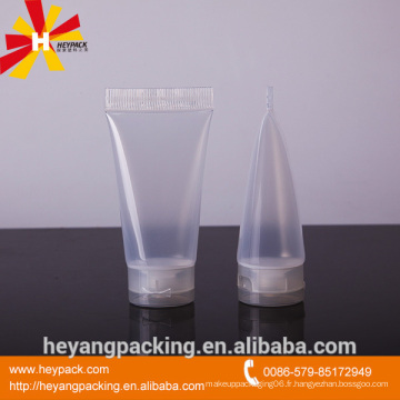 60 ml de tube en plastique transparent avec capuchon
